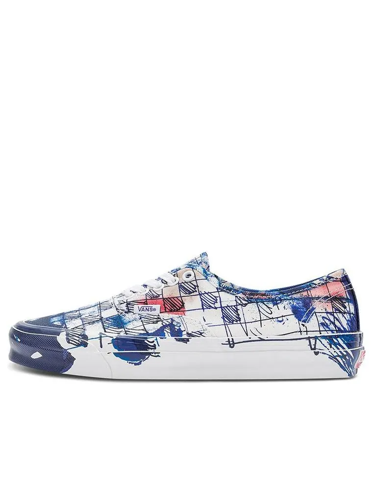 Кеды Vans Connor Tingley x OG Authentic LX 'Checkerboard - White Blue' — изображение 1 из 5, синий