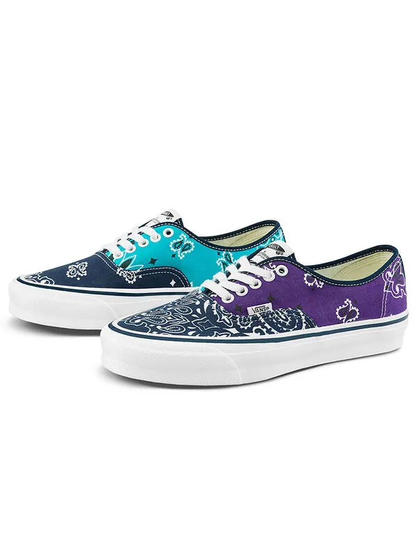 Кроссовки bedwin & the heartbreakers x authentic 'bandana pack - multi b' Vans — изображение 2 из 4, синий/фиолетовый