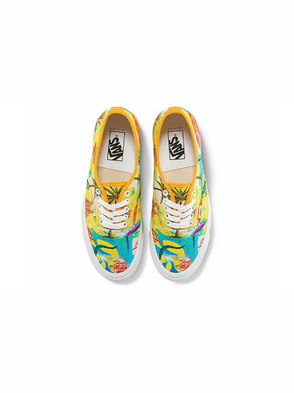 Кроссовки og authentic lx 'citrus palm' Vans — изображение 3 из 4, желтый/синий/белый