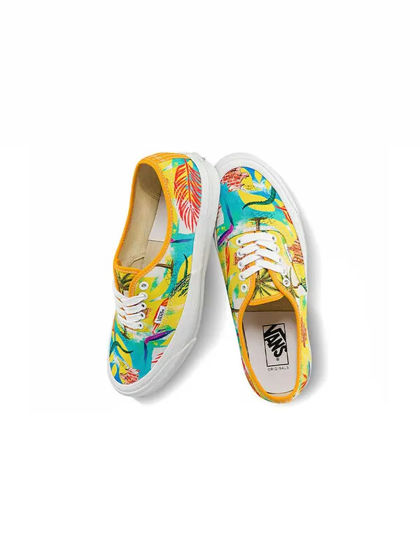 Кроссовки og authentic lx 'citrus palm' Vans — изображение 4 из 4, желтый/синий/белый