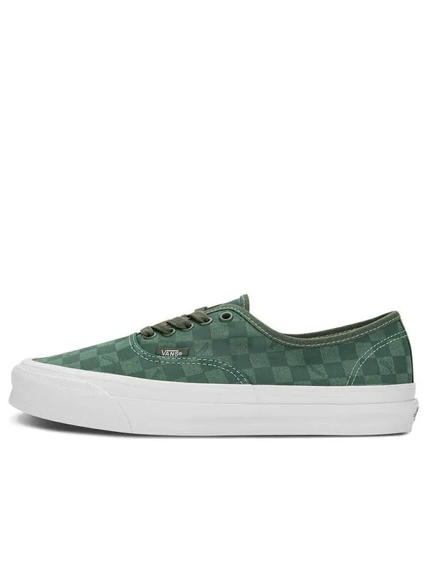Кроссовки og authentic lx 'checkerboard olive' Vans — изображение 1 из 4, оливковый