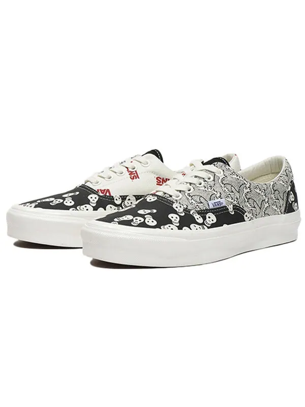 Кроссовки og era lx 'black skull print' Vans — изображение 2 из 4, черный/белый