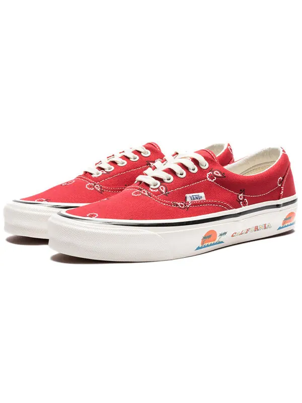 Кроссовки og era lx 'paisley - pompeian red' Vans — изображение 2 из 4, красный