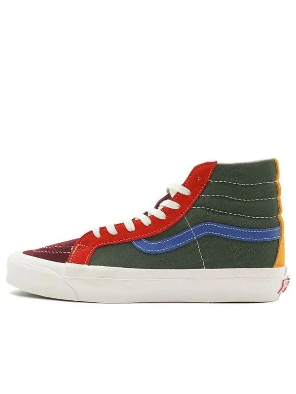 Кроссовки og sk8-hi lx 'multi' Vans — изображение 1 из 4, зеленый/красный/желтый