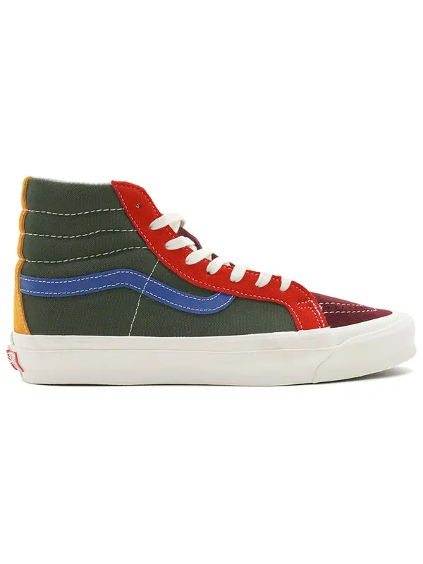 Кроссовки og sk8-hi lx 'multi' Vans — изображение 2 из 4, зеленый/красный/желтый