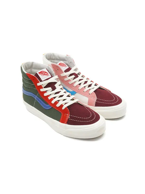 Кроссовки og sk8-hi lx 'multi' Vans — изображение 3 из 4, зеленый/красный/желтый