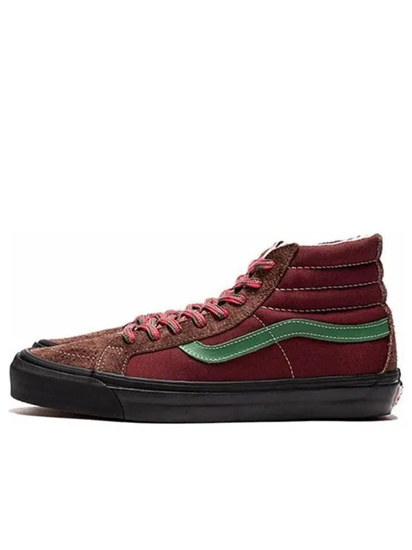 Кроссовки sk8-hi vault retro skateboarding shoes red wine red Vans — изображение 1 из 4, винный красный