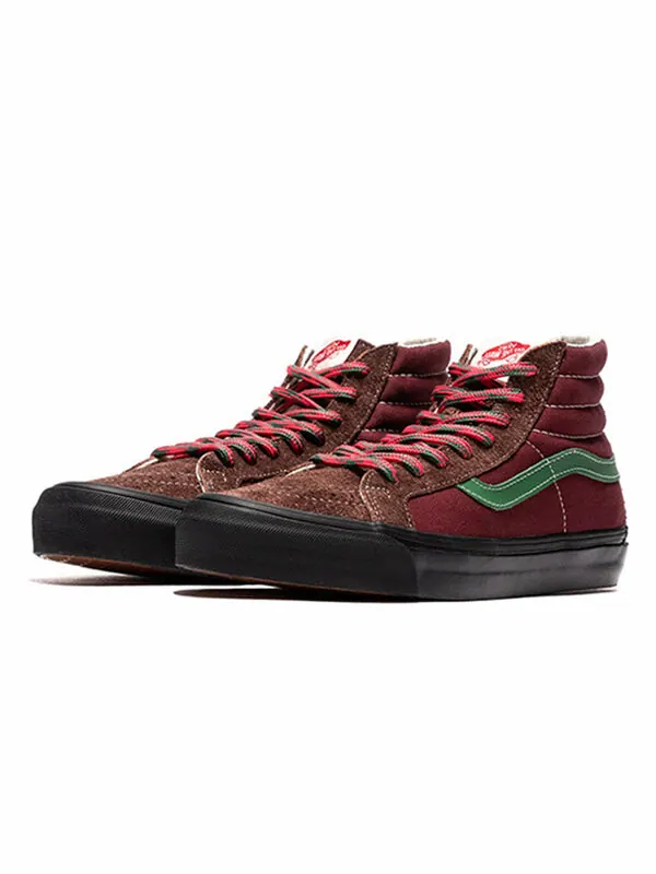 Кроссовки sk8-hi vault retro skateboarding shoes red wine red Vans — изображение 2 из 4, винный красный