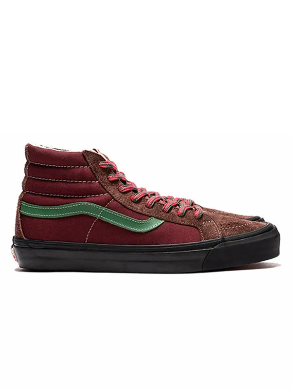 Кроссовки sk8-hi vault retro skateboarding shoes red wine red Vans — изображение 3 из 4, винный красный