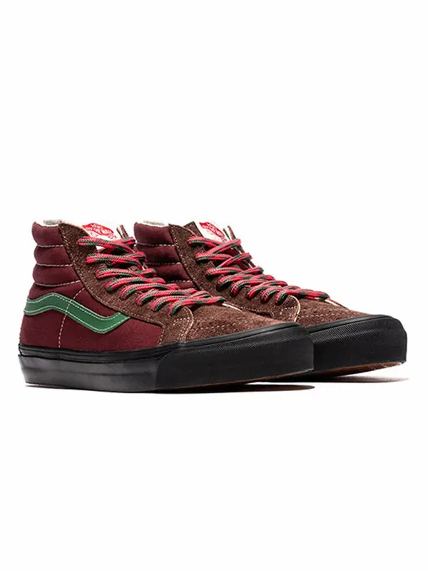 Кроссовки sk8-hi vault retro skateboarding shoes red wine red Vans — изображение 4 из 4, винный красный