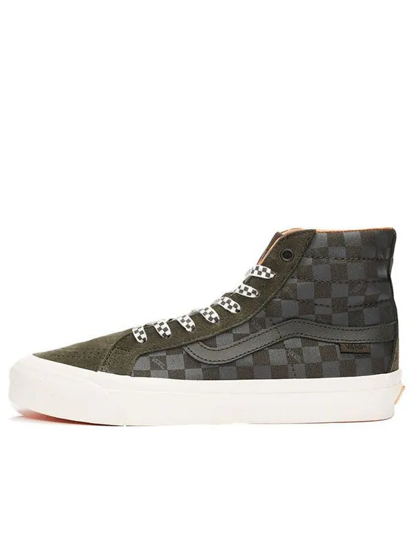 Кроссовки porter-yoshida & co. x og sk8-hi lx 'forest night floral checkerboard' Vans — изображение 1 из 4, темный зеленый