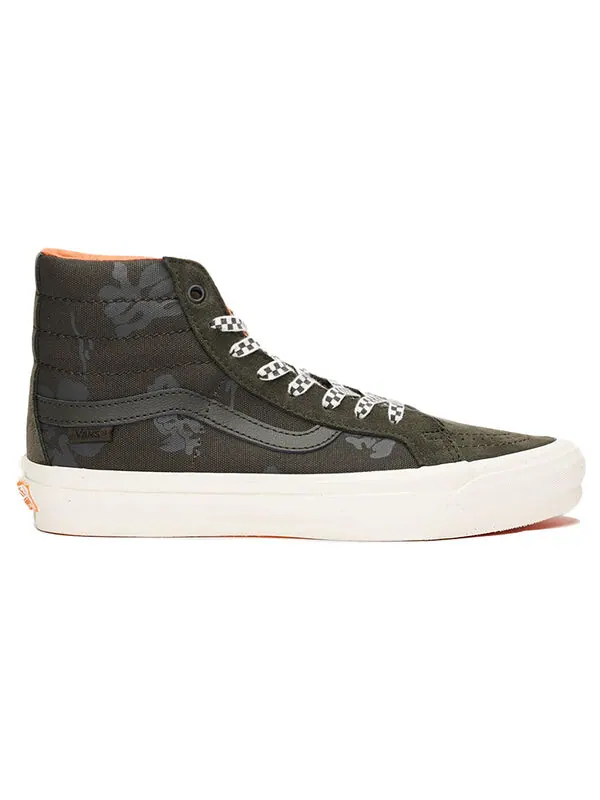 Кроссовки porter-yoshida & co. x og sk8-hi lx 'forest night floral checkerboard' Vans — изображение 2 из 4, темный зеленый