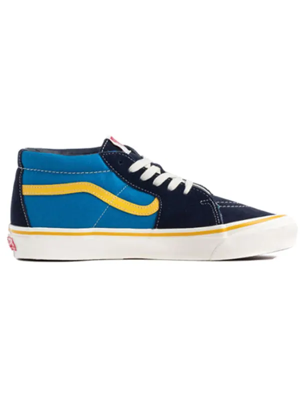 Кроссовки og sk8-mid lx 'mediterranean blue' Vans — изображение 2 из 4, черный/синий