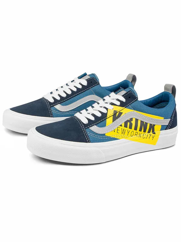 Кроссовки krink x vault old skool vlt lx 'medium blue' Vans — изображение 2 из 4, синий/желтый