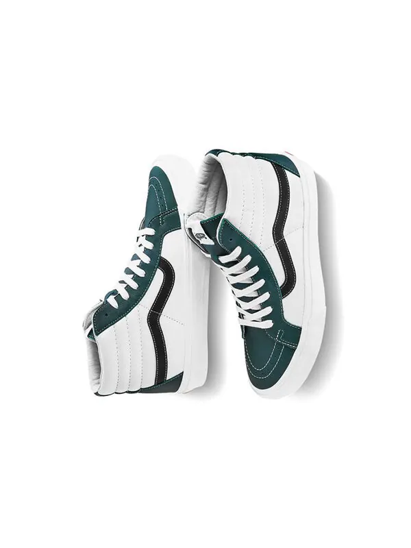 Кроссовки sk8-hi reissue 6 'marshmallow evergreen' Vans — изображение 3 из 4, зеленый/белый