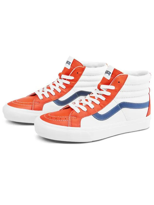 Кроссовки sk8-hi reissue vlt lx 'white orange' Vans — изображение 2 из 4, белый/оранжевый