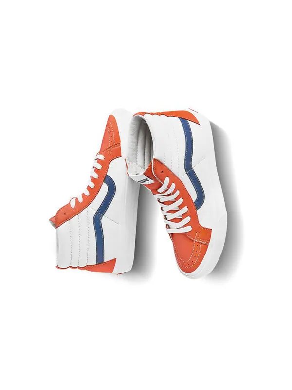 Кроссовки sk8-hi reissue vlt lx 'white orange' Vans — изображение 3 из 4, белый/оранжевый