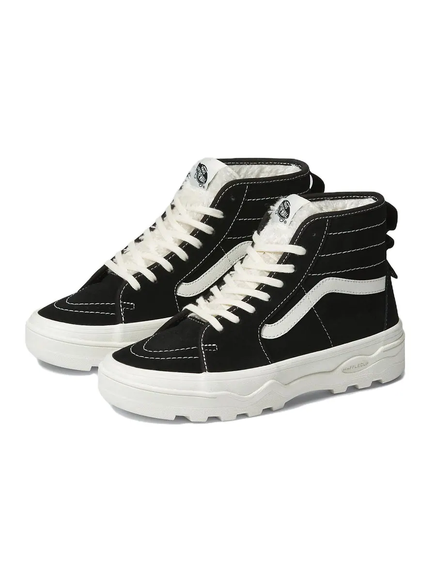 Кеды Vans SK8-HI Sherpa Suede Sentry 'Black White' — изображение 3 из 4, черный