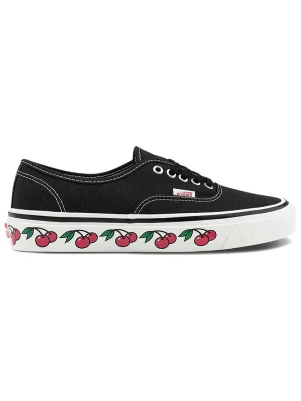 Кроссовки authentic 44 'black cherry' Vans — изображение 2 из 4, черный/белый/красный