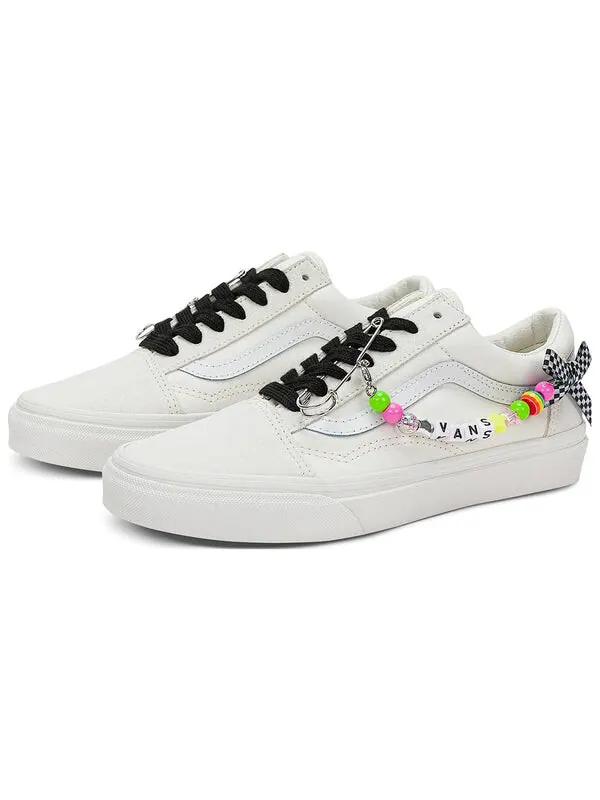 Кроссовки old skool 'white black' Vans — изображение 3 из 4, белый/черный