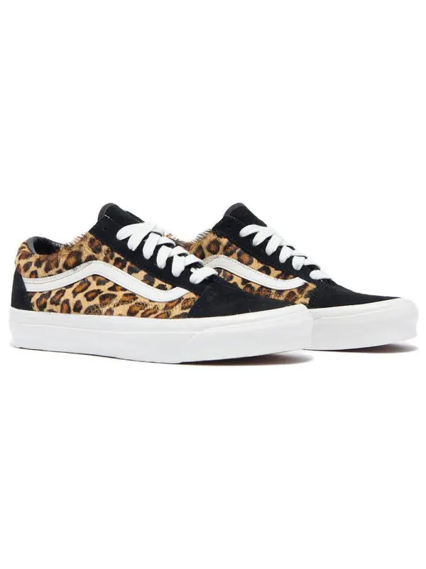 Кроссовки old skool ua 36 dx anaheim factory leopard 'brown black' Vans — изображение 3 из 4, коричневый/черный