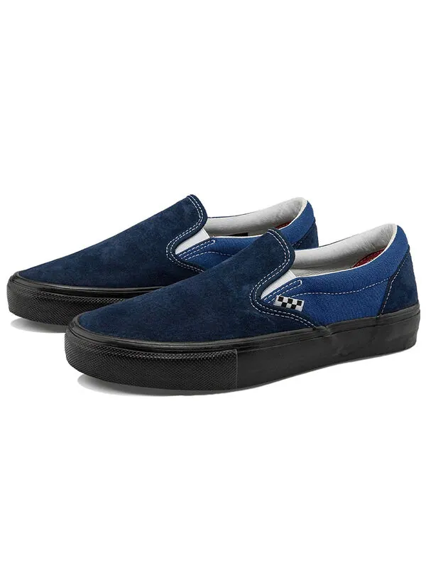 Кроссовки skate slip-on vcu sneakers black/blue Vans — изображение 2 из 4, синий/черный