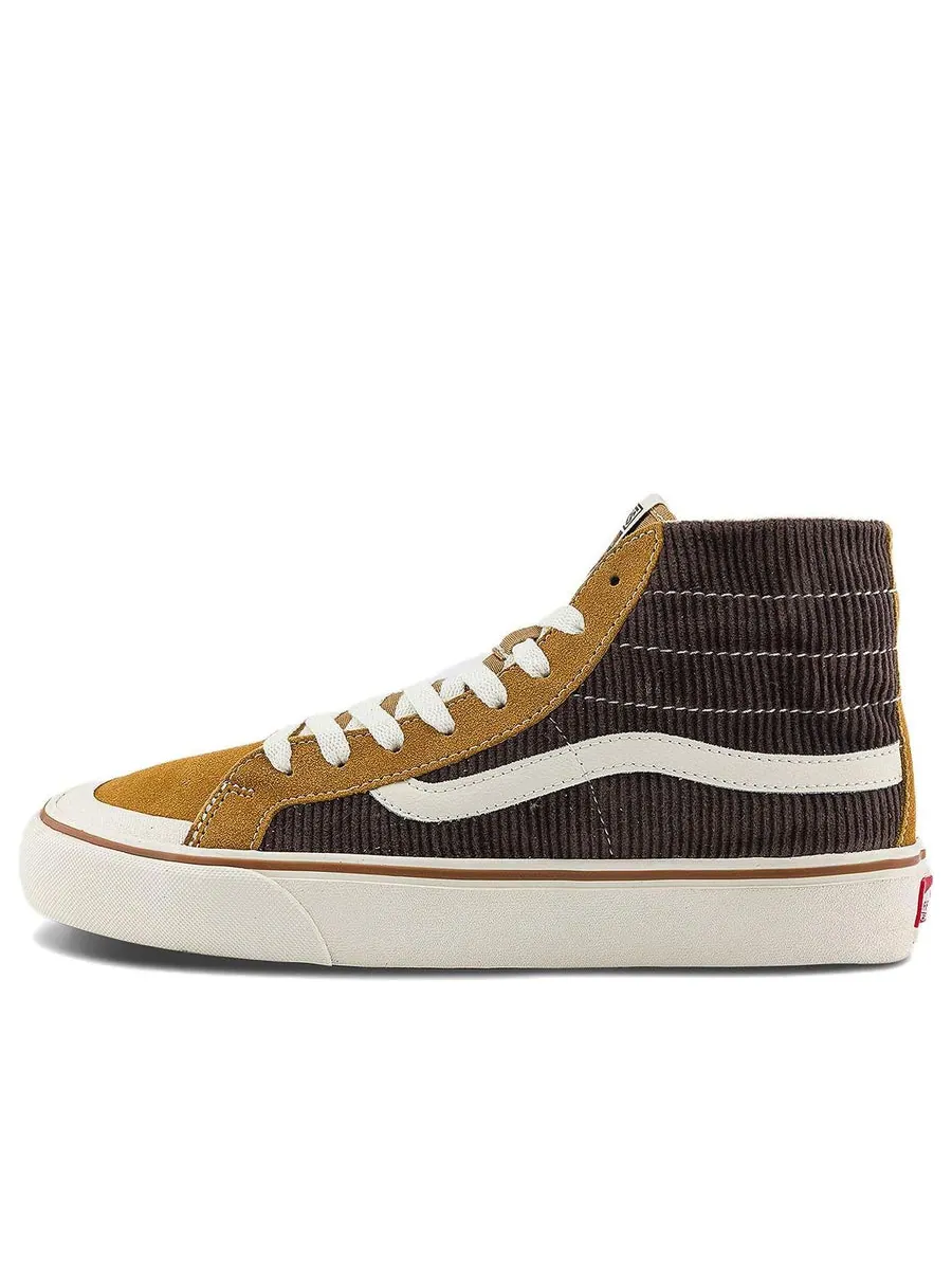 Кроссовки Vans Sk8-Hi 38 Decon VR3 SF 'Dark Brown Gold' — изображение 1 из 4, коричневый