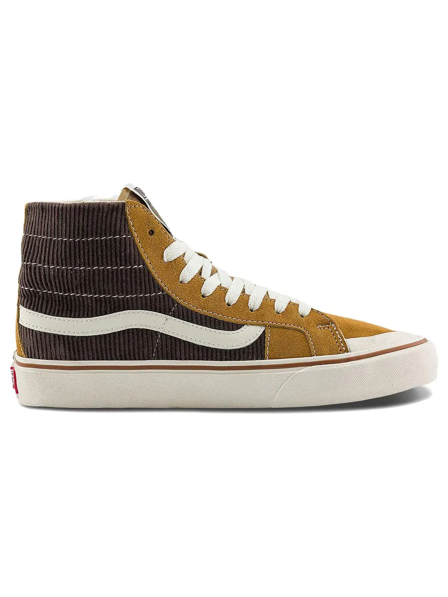 Кроссовки Vans Sk8-Hi 38 Decon VR3 SF 'Dark Brown Gold' — изображение 2 из 4, коричневый