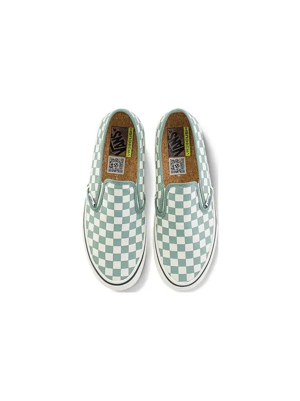 Кроссовки slip-on vr3 'checkered green' Vans — изображение 3 из 4, зеленый/белый