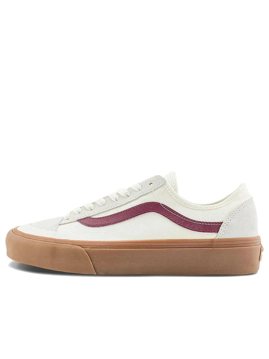Кроссовки Vans Style 136 Decon VR3 SF 'Marshmallow Burgundy' — изображение 1 из 4, белый