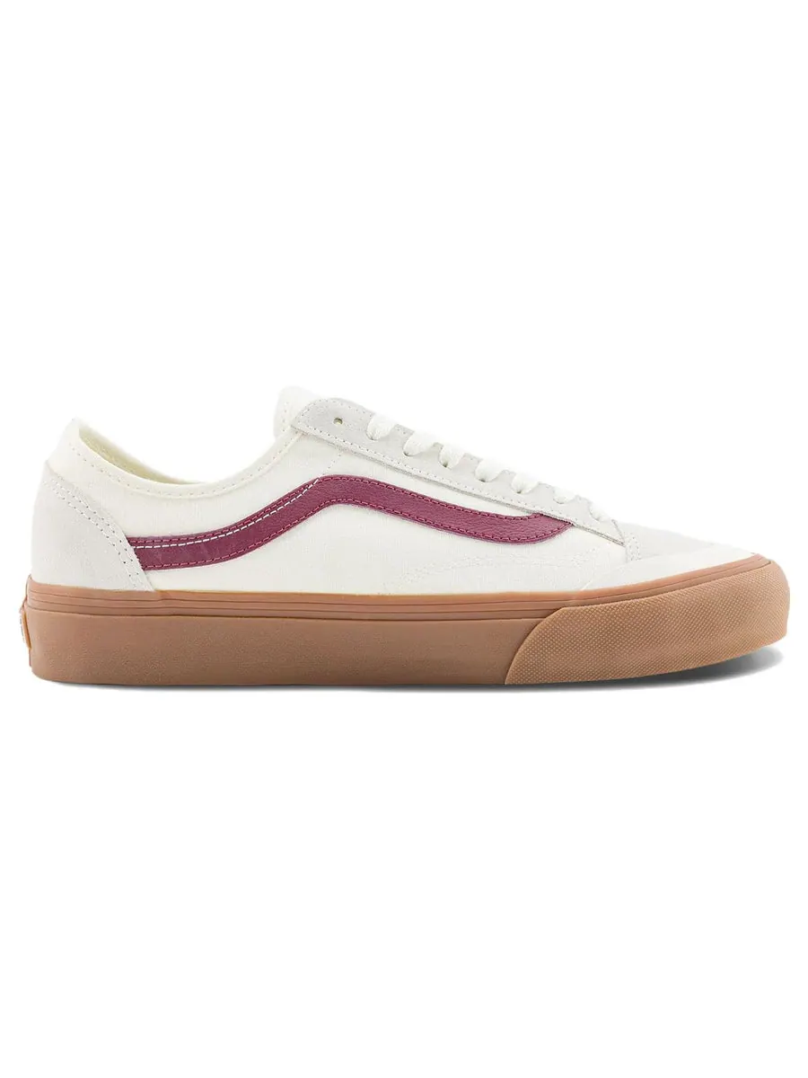 Кроссовки Vans Style 136 Decon VR3 SF 'Marshmallow Burgundy' — изображение 2 из 4, белый