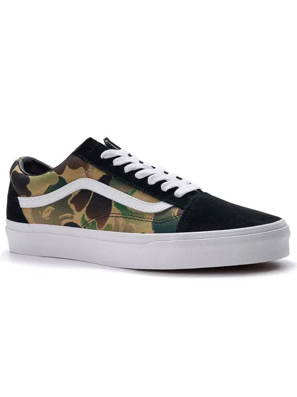 Кроссовки bape x old skool cortex limited black camouflage 'black' Vans — изображение 2 из 4, черный