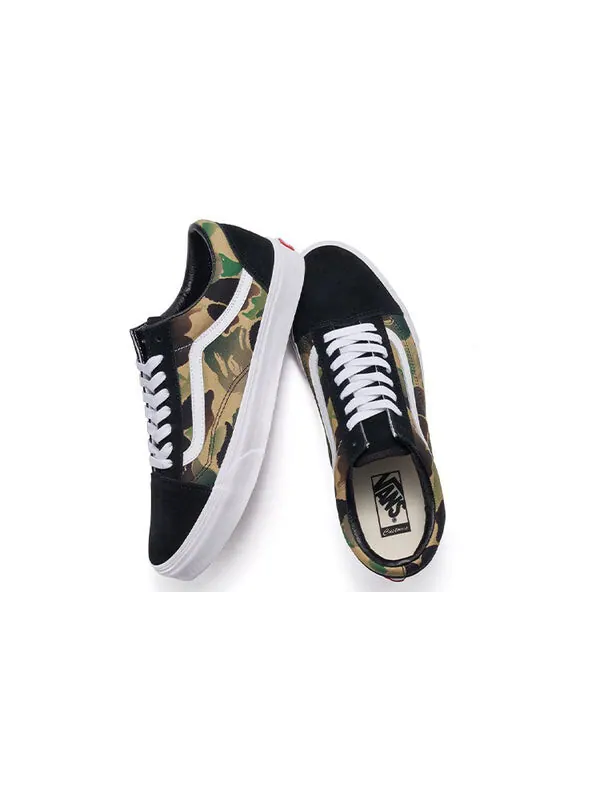 Кроссовки bape x old skool cortex limited black camouflage 'black' Vans — изображение 4 из 4, черный
