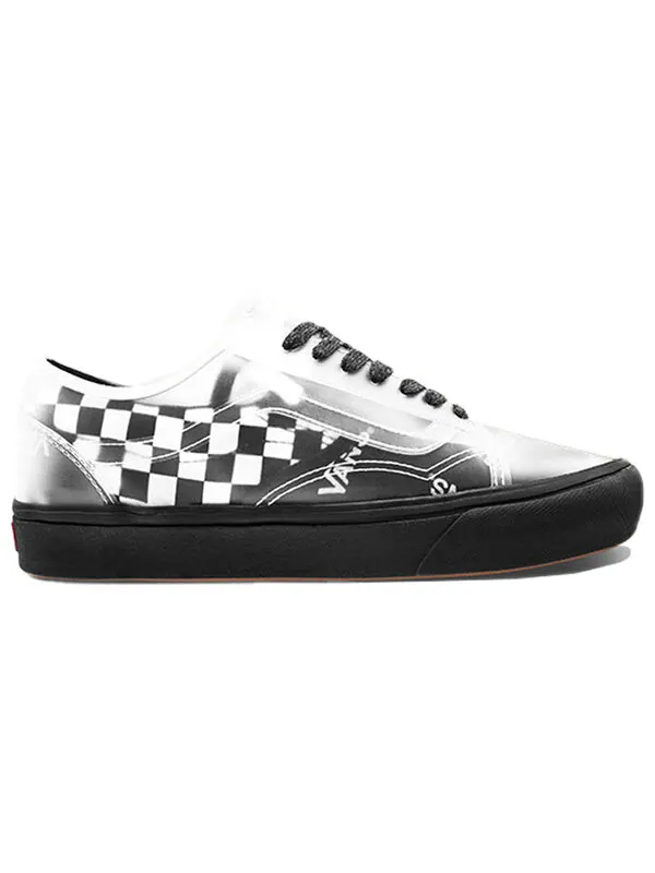 Кроссовки slip-skool comfycush ' block - black checker' Vans — изображение 2 из 4, черный/белый
