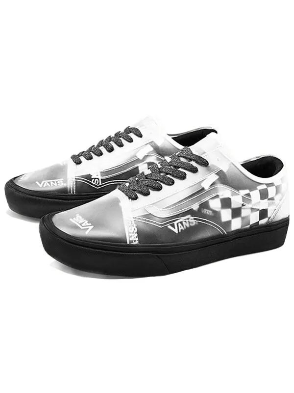 Кроссовки slip-skool comfycush ' block - black checker' Vans — изображение 3 из 4, черный/белый