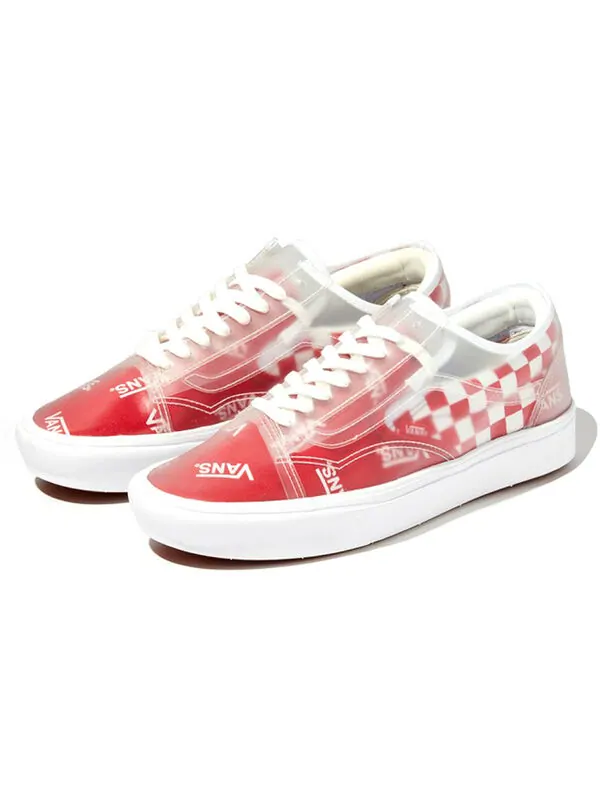 Кроссовки slip-skool comfycush ' block - red checker' Vans — изображение 2 из 4, красный/белый