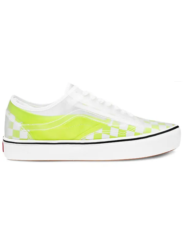 Кроссовки comfycush slip-skool 'safety yellow checkerboard' Vans — изображение 2 из 4, желтый/белый