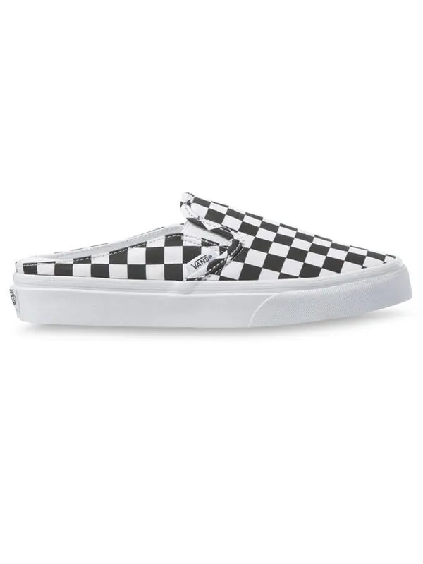 Кроссовки classic slip-on plaid white/black Vans — изображение 2 из 4, черный