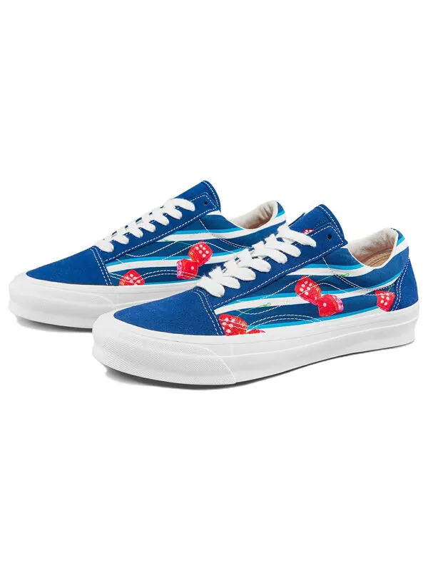Кроссовки og old skool lx 'snake eyes - true blue' Vans — изображение 2 из 4, синий/белый/красный