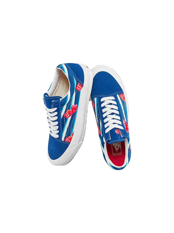 Кроссовки og old skool lx 'snake eyes - true blue' Vans — изображение 4 из 4, синий/белый/красный