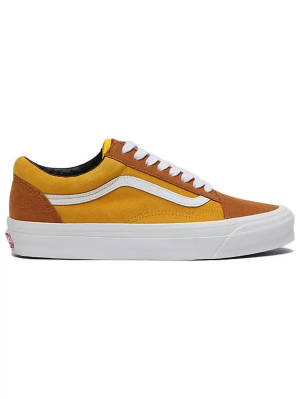 Кроссовки og old skool lx 'off the wall brown tan' Vans — изображение 2 из 4, бежевый/зеленый