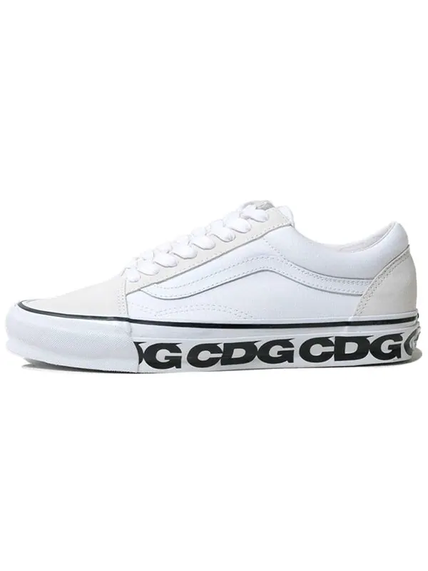 Кроссовки x comme des garcons cdg old skool casual skateboarding shoes white Vans — изображение 2 из 2, белый