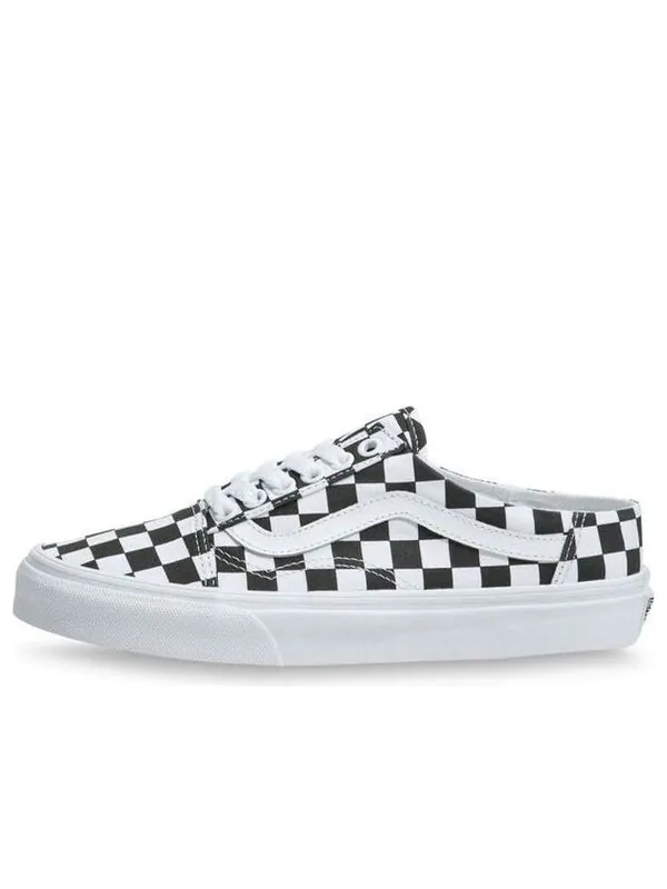 Кроссовки checkerboard old skool mule chessboard white/black Vans — изображение 1 из 4, черный