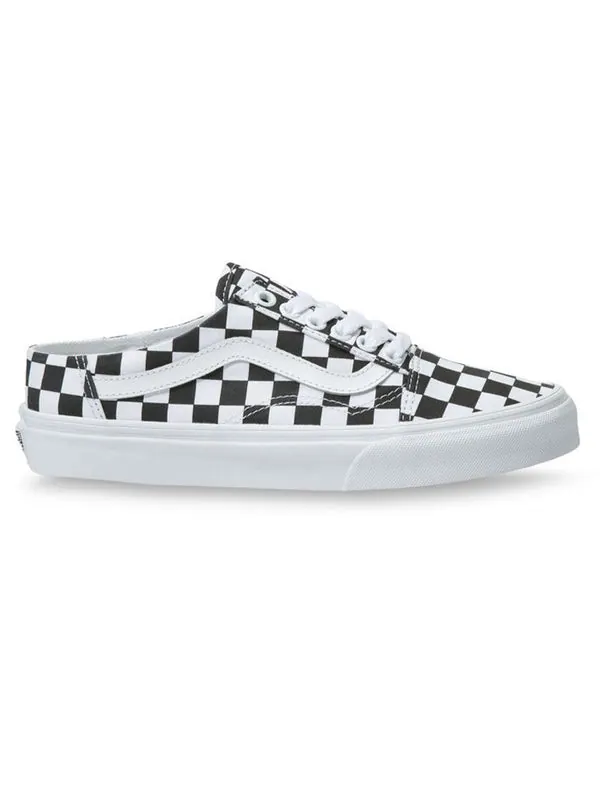 Кроссовки checkerboard old skool mule chessboard white/black Vans — изображение 2 из 4, черный