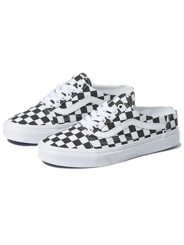 Кроссовки checkerboard old skool mule chessboard white/black Vans — изображение 3 из 4, черный