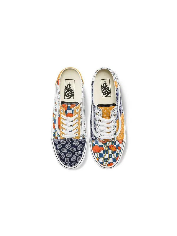 Кроссовки old skool mule 'pattern mix' Vans — изображение 3 из 4, синий/желтый/белый