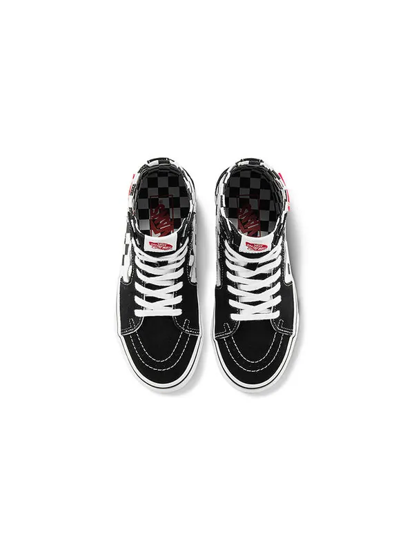 Кроссовки sk8-hi checkered 'black white' Vans — изображение 3 из 4, черный/белый
