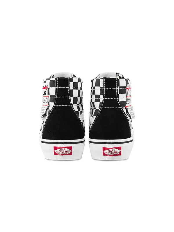 Кроссовки sk8-hi checkered 'black white' Vans — изображение 4 из 4, черный/белый