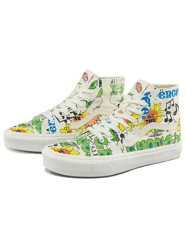 Кроссовки sk8-hi tapered 'white green' Vans — изображение 2 из 4, белый/зеленый