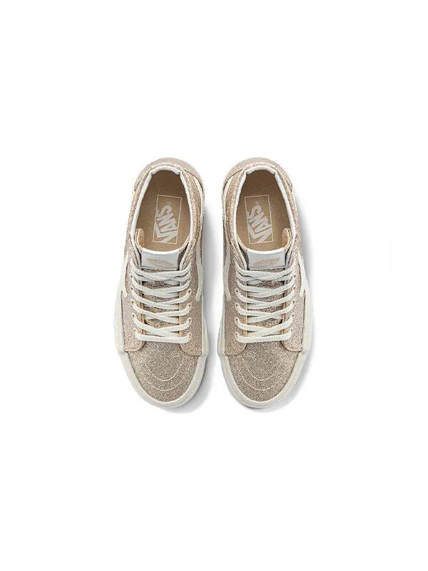 Кроссовки sk8-hi tapered blingbling 'brown white' Vans — изображение 3 из 4, коричневый/белый